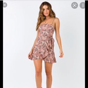 princess polly dusty pink edison mini dress